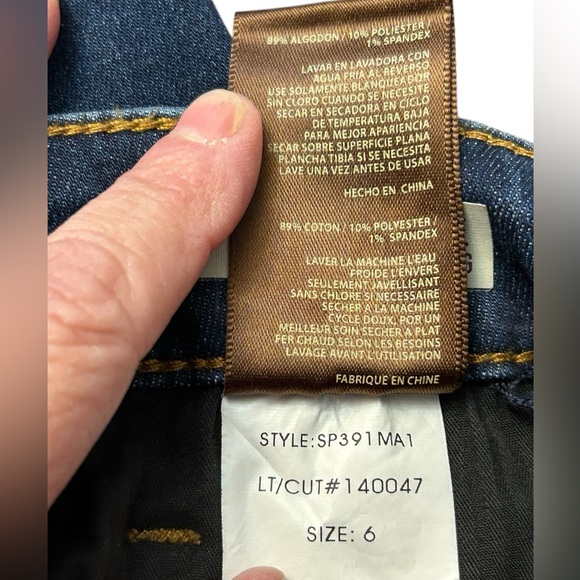 Kut From the Kloth High Rise Crop Straight Leg Medium Wash Stretch Woman Jeans 6 - Picture 9 of 15